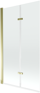 Mexen Castor 2-delige badwand 100 x 150 cm, transparant, goud - 892-100-002-50-00