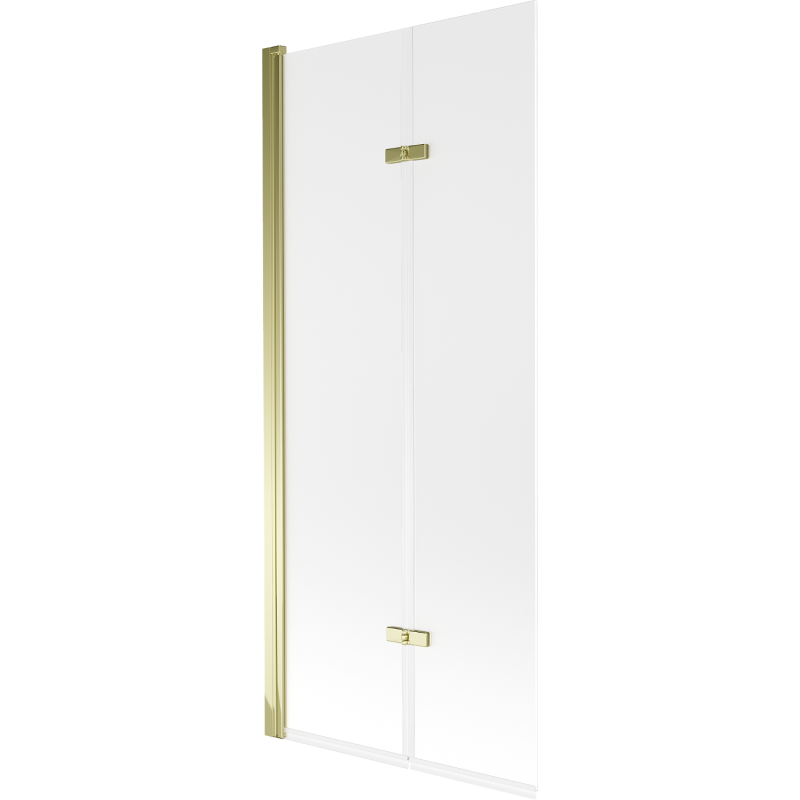 Mexen Castor 2-panel bath screen 80 x 150 cm, frosted, gold - 892-080-002-50-30