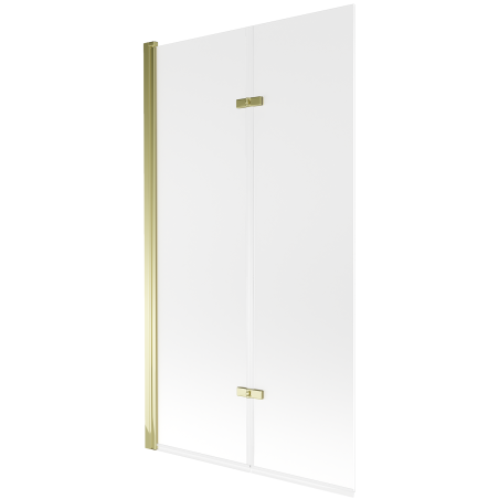 Mexen Castor Badewannenwand 2-flügelig 100 x 150 cm, satiniert, gold - 892-100-002-50-30