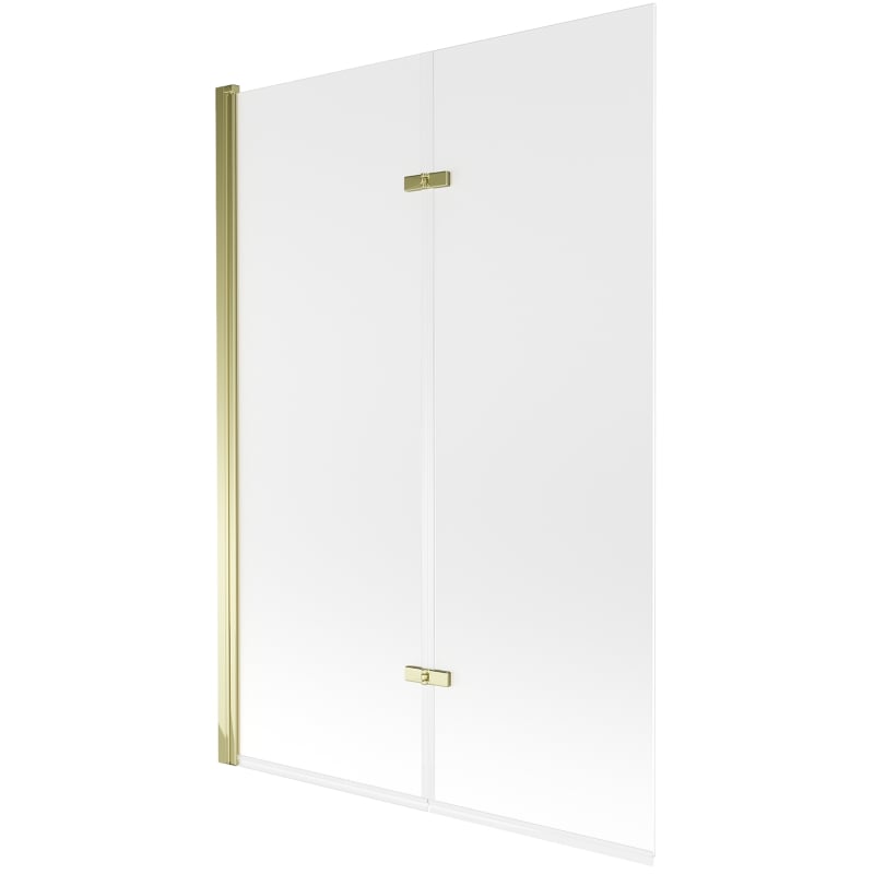 Mexen Castor 2-panel bath screen 120 x 150 cm, frost, gold - 892-120-002-50-30