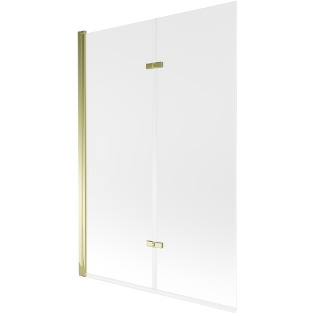 Mexen Castor Badewannenabtrennung 2-flügelig 120 x 150 cm, matt, gold - 892-120-002-50-30