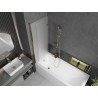 Mexen Castor tweedelige badwand 120 x 150 cm, ijskleurig, goud - 892-120-002-50-30