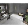 Mexen Castor 2-panel bath screen 120 x 150 cm, frost, gold - 892-120-002-50-30