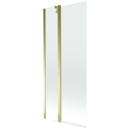 Mexen Flip badscherm 2-delig 80 x 150 cm, transparant, goud - 894-080-101-50-00