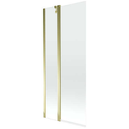 Mexen Flip mamparo de baño plegable de 2 hojas 80 x 150 cm, transparente, dorado - 894-080-101-50-00