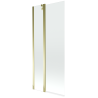 Mexen Flip mamparo de baño plegable de 2 hojas 80 x 150 cm, transparente, dorado - 894-080-101-50-00