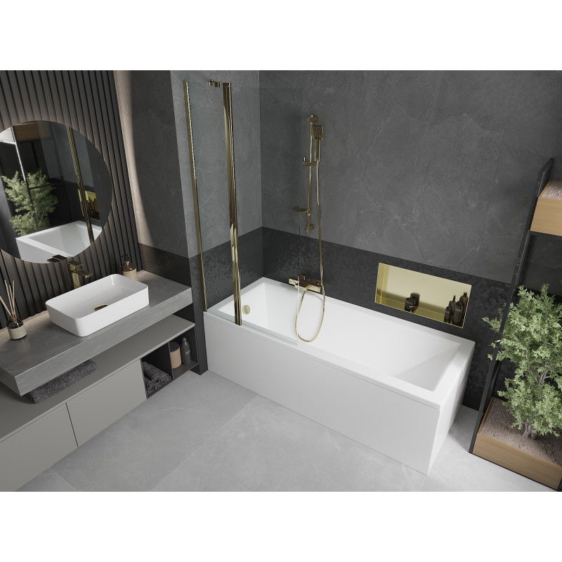 Mexen Flip Biddeneek mamenduche 2-Flille 80 x 150 cm, transparent, gëllen - 894-080-101-50-00