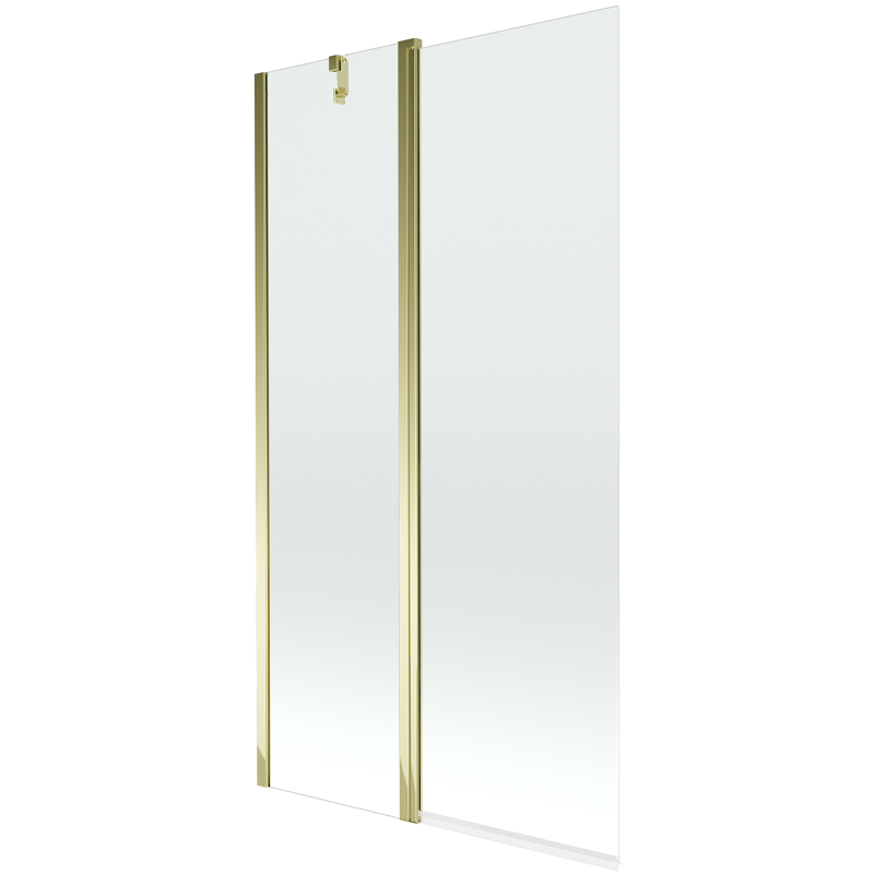 Mexen Flip badwand 2-delig 100 x 150 cm, transparant, goud - 894-100-101-50-00