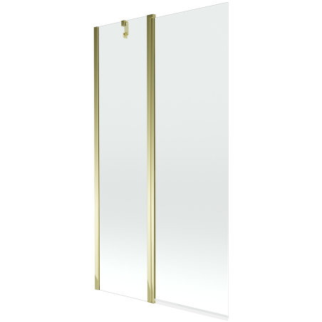 Mexen Flip Badewannenaufsatz 2-flügelig 100 x 150 cm, transparent, gold - 894-100-101-50-00