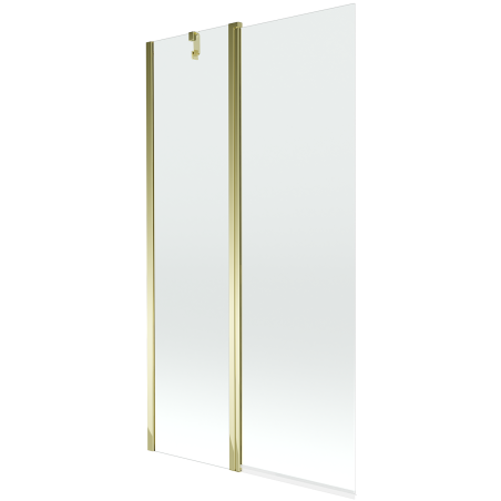 Mexen Flip badwand scherm 2-delig 100 x 150 cm, transparant, goud - 894-100-101-50-00