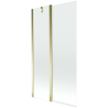 Mexen Flip Badewannenaufsatz 2-flügelig 100 x 150 cm, transparent, gold - 894-100-101-50-00