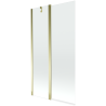 Mexen Flip badscherm met 2 panelen 100 x 150 cm, transparant, goud - 894-100-101-50-00