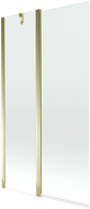 Mexen Flip badwand 2-delig 100 x 150 cm, transparant, goud - 894-100-101-50-00