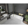 Mexen Flip paroi de baignoire à 2 volets 120 x 150 cm, transparent, doré - 894-120-101-50-00