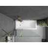 Mexen Flip badscherm 2-delig 120 x 150 cm, transparant, goud - 894-120-101-50-00