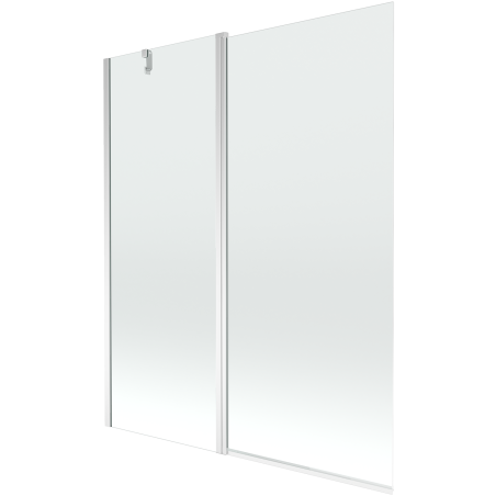 Mexen Flip Badewannenfaltwand 2-teilig 140 x 150 cm, transparent, Chrom - 894-140-101-01-00