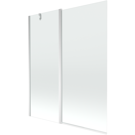 Mexen Flip mampara de baño de 2 paneles 140 x 150 cm, transparente, cromo - 894-140-101-01-00