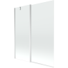 Mexen Flip Badewannenfaltwand 2-teilig 140 x 150 cm, transparent, Chrom - 894-140-101-01-00