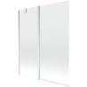 Mexen Flip mampara de bañera de 2 alas 140 x 150 cm, transparente, cromo - 894-140-101-01-00
