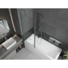 Mexen Flip parawan nawannowy 2-skrzydłowy 140 x 150 cm, transparent, chrom - 894-140-101-01-00