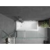Mexen Flip Badewannenfaltwand 2-teilig 140 x 150 cm, transparent, Chrom - 894-140-101-01-00