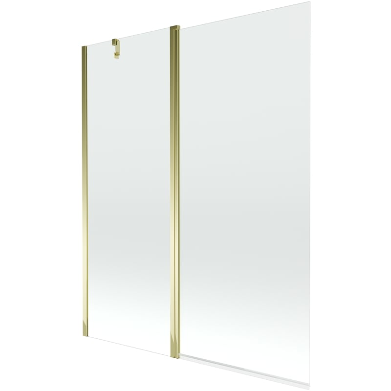 Mexen Flip kahe tiivaga vannisein 140 x 150 cm, läbipaistev, kuldne - 894-140-101-50-00