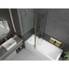 Mexen Flip 2-panel bathtub screen 140 x 150 cm, transparent, gold - 894-140-101-50-00