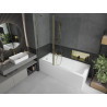 Mexen Flip 2-panel bathtub screen 140 x 150 cm, transparent, gold - 894-140-101-50-00