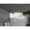 Mexen Flip 2-panel bathtub screen 140 x 150 cm, transparent, gold - 894-140-101-50-00