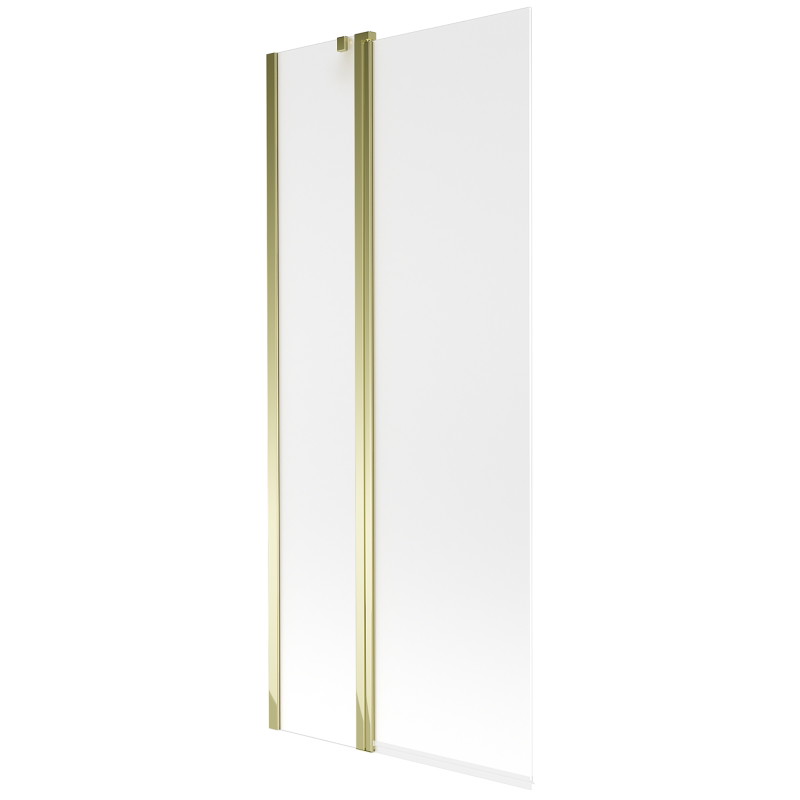 Mexen Flip 2-panel bathtub screen 80 x 150 cm, frost, gold - 894-080-101-50-30