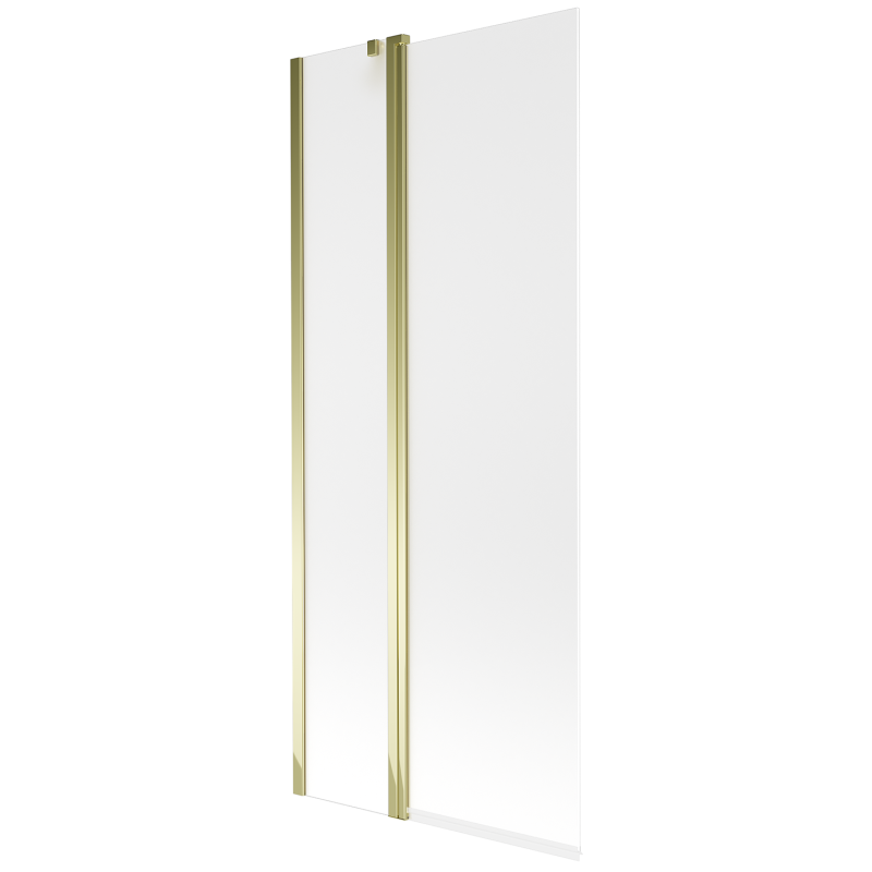 Mexen Flip Badewannenfaltwand 2-flügelig 80 x 150 cm, matt, gold - 894-080-101-50-30