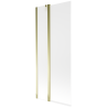 Mexen Flip 2-panel bathtub screen 80 x 150 cm, frost, gold - 894-080-101-50-30