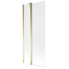 Mexen Flip badwand scherm 2-delig 80 x 150 cm, mat, goud - 894-080-101-50-30