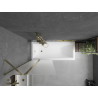 Mexen Flip 2-panel bathtub screen 80 x 150 cm, frost, gold - 894-080-101-50-30