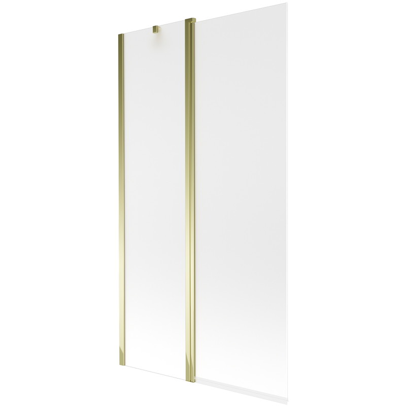 Mexen Flip 2-panel bathtub screen 100 x 150 cm, frost, gold - 894-100-101-50-30