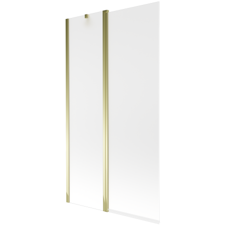 Mexen Flip 2-panel bath screen 100 x 150 cm, frost, gold - 894-100-101-50-30
