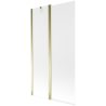 Mexen Flip 2-panel bathtub screen 100 x 150 cm, frost, gold - 894-100-101-50-30
