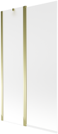 Mexen Flip 2-panel bathtub screen 100 x 150 cm, frost, gold - 894-100-101-50-30