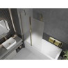 Mexen Flip 2-panel bathtub screen 100 x 150 cm, frost, gold - 894-100-101-50-30