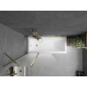 Mexen Flip 2-panel bathtub screen 100 x 150 cm, frost, gold - 894-100-101-50-30
