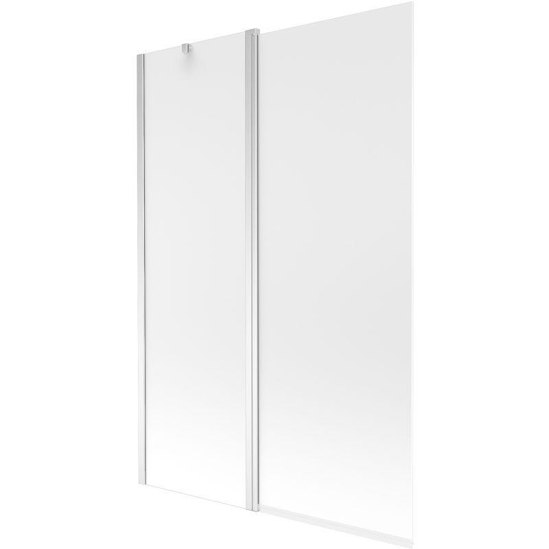 Mexen Flip, mampara de bañera de 2 paneles, 120 x 150 cm, escarchado, cromo - 894-120-101-01-30