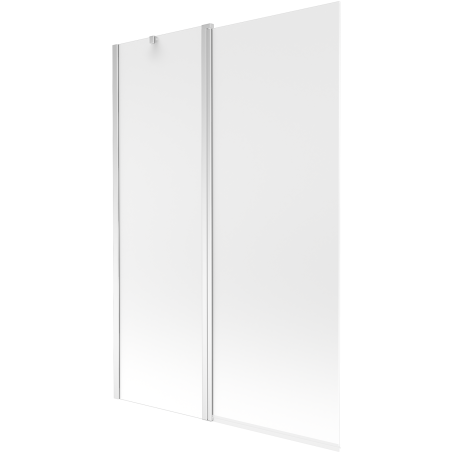 Mexen Flip διπλό πτυσσόμενο παραβάν μπάνιου 120 x 150 cm, ομίχλη, χρώμιο