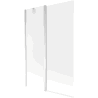 Mexen Flip dvokrilni zaslon za kadu 120 x 150 cm, frost, krom - 894-120-101-01-30