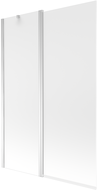 Mexen Flip badwand 2-delig 120 x 150 cm, matglas, chroom - 894-120-101-01-30