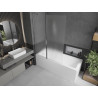 Mexen Flip mampara de bañera de 2 paneles 120 x 150 cm, escarcha, cromo - 894-120-101-01-30