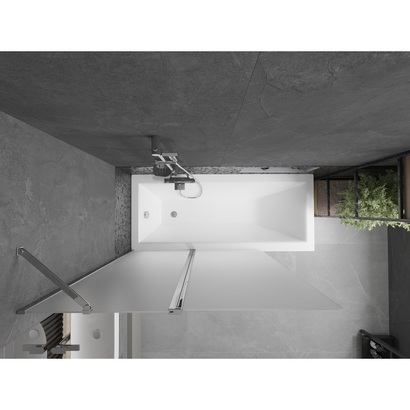 Mexen Flip parawan nawannowy 2-skrzydłowy 120 x 150 cm, szron, chrom - 894-120-101-01-30