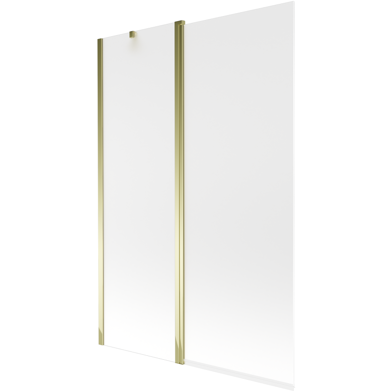Mexen Flip Badewannenfaltwand 2-flügelig 120 x 150 cm, matt, gold - 894-120-101-50-30