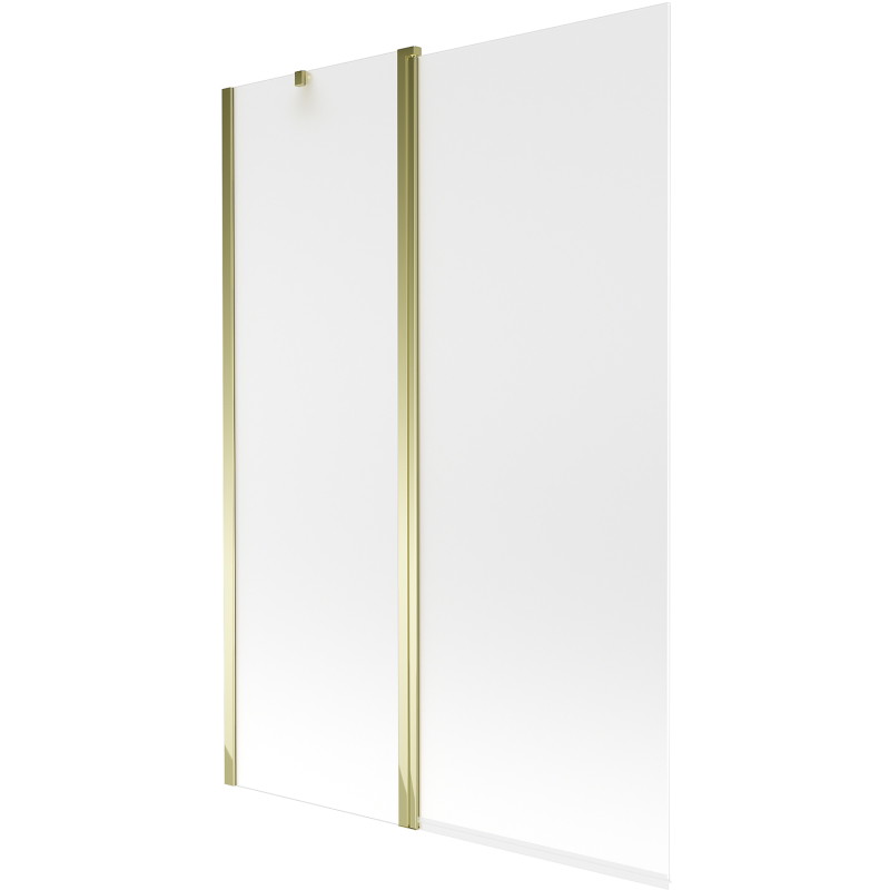 Mexen Flip mampara de bañera de 2 alas 120 x 150 cm, escarcha, dorado - 894-120-101-50-30