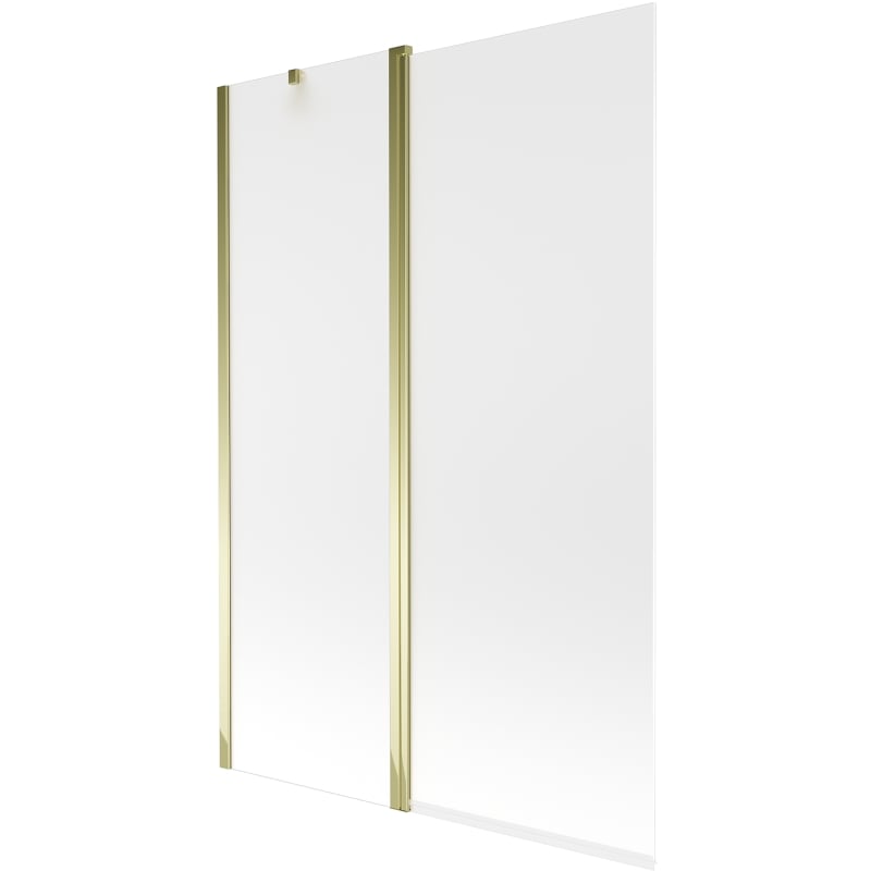Mexen Flip parawan nawannowy 2-skrzydłowy 120 x 150 cm, szron, złoty - 894-120-101-50-30