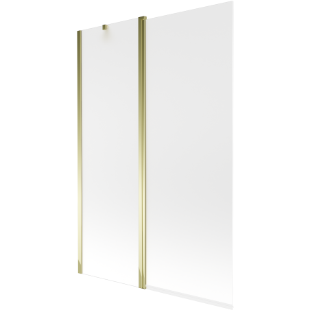 Mexen Flip Badewannenfaltwand 2-flügelig 120 x 150 cm, matt, gold - 894-120-101-50-30